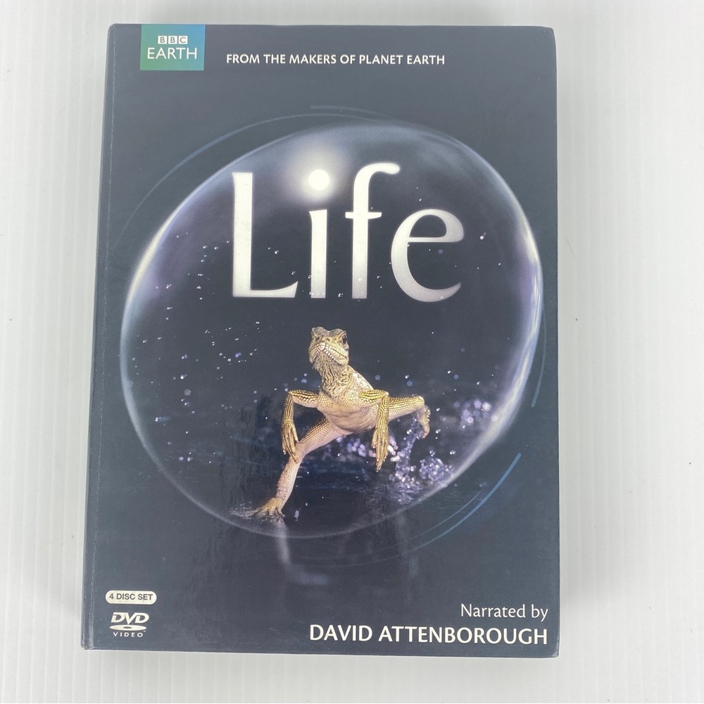 BBC Earth Life DVD Set David Attenborough 4 DVD Video Discs + Case